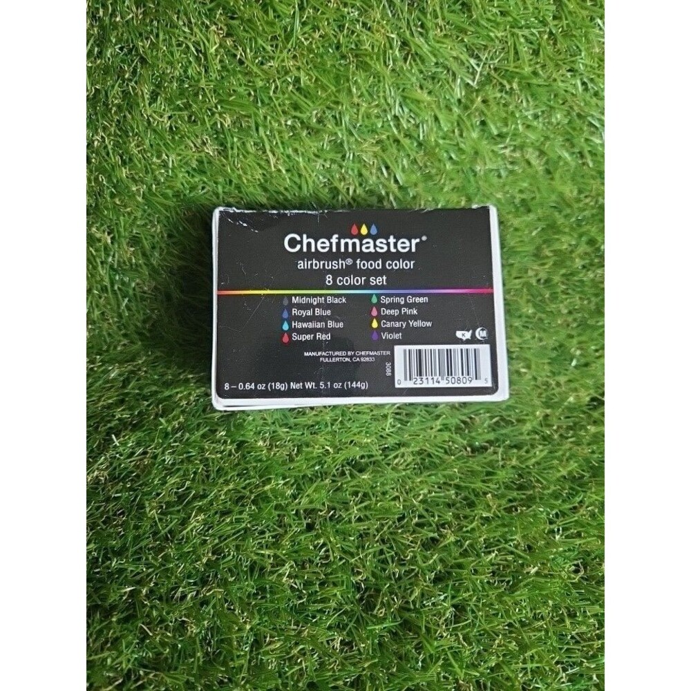 Chefmaster - Airbrush Food Coloring - 8 Color Pack - Vibrant and Fade-Resistant